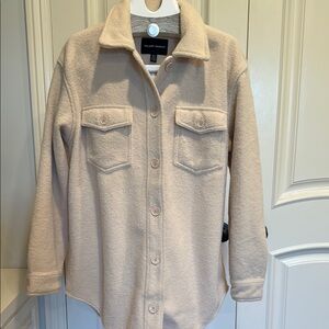 Hilary Radley Beige Shacket Jacket/Shirt